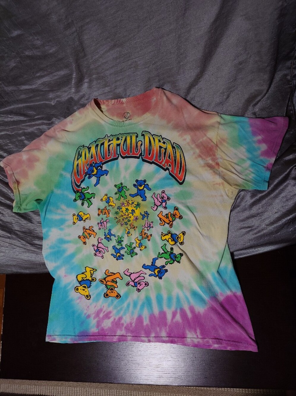 Grateful Dead Men's 2XL Tie-Dye Tee - Pink, Purple, Blue, Green, Yellow